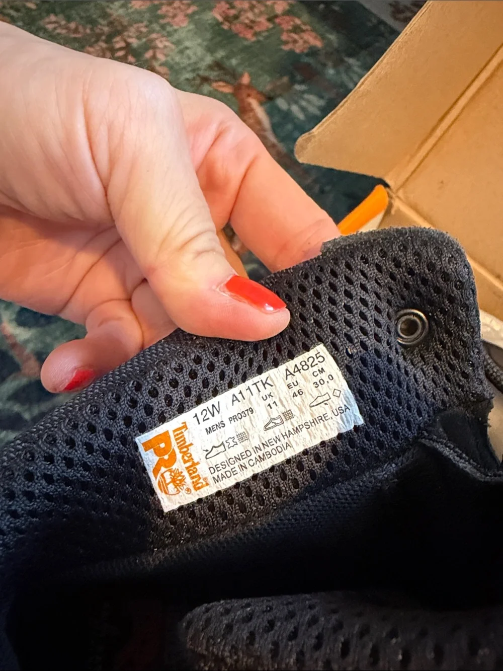 Timberland PRO Black Box with Orange Logo